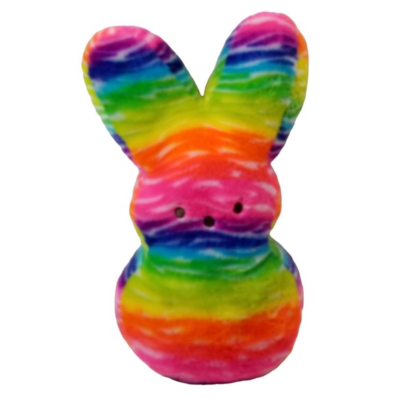 PEEPS Large Plush 16" Colorful Rainbow Zebra Print Stuffed Pink Purple RUZ Brand - Picture 1 of 5